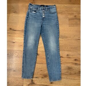 Lucky Brand Bridgette High Rise Skinny Ankle Jeans Blue Button Fly Size 6 28A